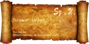 Szomor Uriel névjegykártya